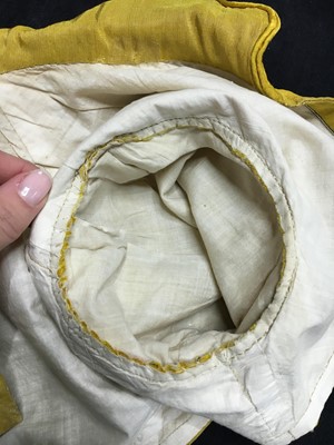 Lot 114 - A yellow silk twill gros de Tours silk spencer, probably English, 1815-17