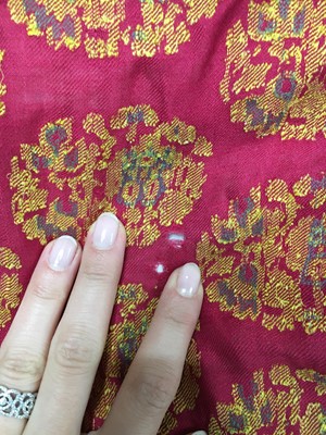 Lot 114 - A yellow silk twill gros de Tours silk spencer, probably English, 1815-17