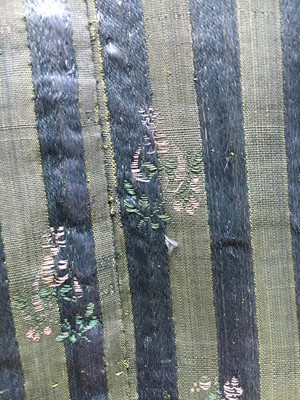 Lot 3 - A striped silk Hussar-style jacket, French, circa 1795