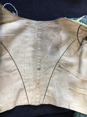 Lot 3 - A striped silk Hussar-style jacket, French, circa 1795
