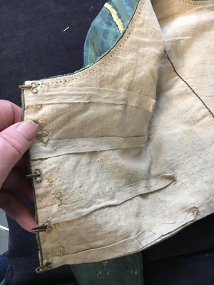 Lot 3 - A striped silk Hussar-style jacket, French, circa 1795