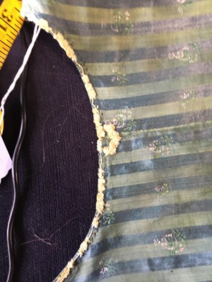 Lot 3 - A striped silk Hussar-style jacket, French, circa 1795