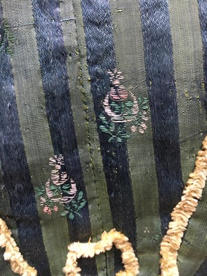 Lot 3 - A striped silk Hussar-style jacket, French, circa 1795