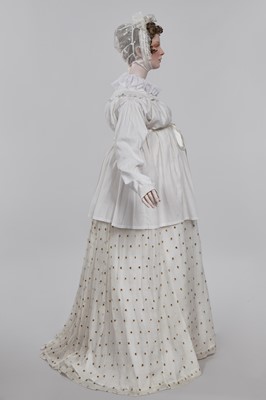 Lot 85 - A rare white piqué cotton pregnancy jacket, French, 1810-13