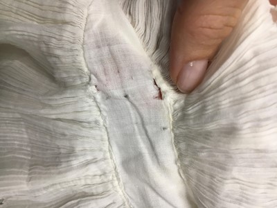 Lot 85 - A rare white piqué cotton pregnancy jacket, French, 1810-13