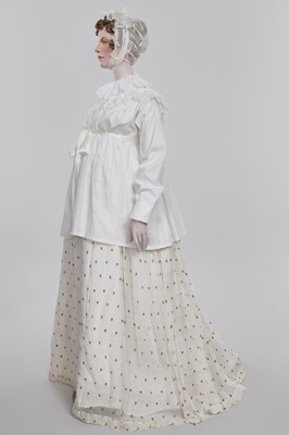 Lot 85 - A rare white piqué cotton pregnancy jacket, French, 1810-13