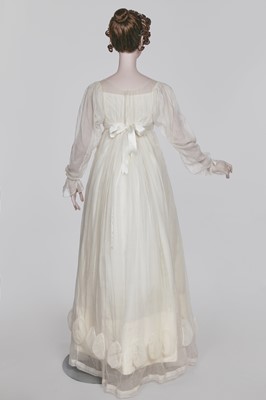 Lot 113 - A white muslin dress, English, circa 1815-16