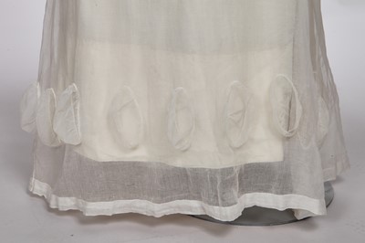 Lot 113 - A white muslin dress, English, circa 1815-16