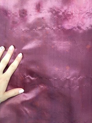 Lot 91 - A pink satin evening gown, probably English, circa 1812