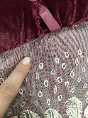 Lot 91 - A pink satin evening gown, probably English, circa 1812