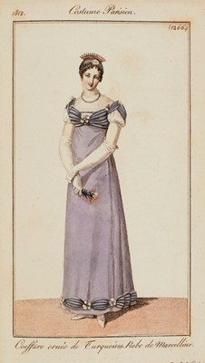 Lot 91 - A pink satin evening gown, probably English, circa 1812