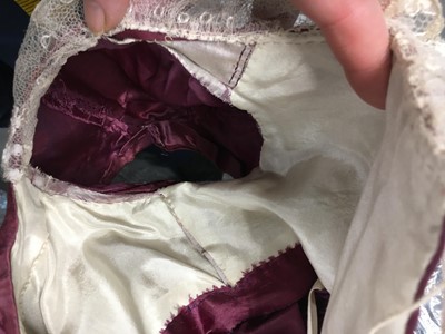 Lot 91 - A pink satin evening gown, probably English, circa 1812