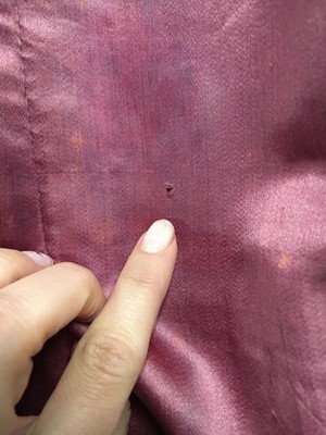 Lot 91 - A pink satin evening gown, probably English, circa 1812