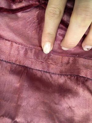 Lot 91 - A pink satin evening gown, probably English, circa 1812