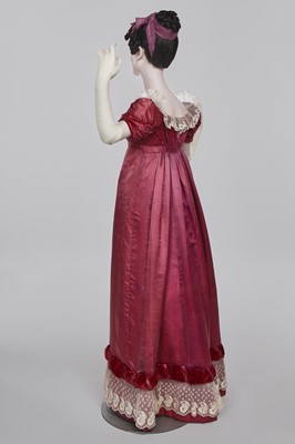 Lot 91 - A pink satin evening gown, probably English, circa 1812