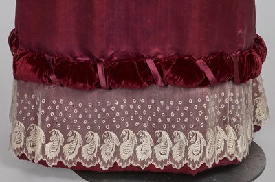 Lot 91 - A pink satin evening gown, probably English, circa 1812