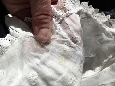 Lot 99 - A sprigged cotton morning dress, English, circa 1813