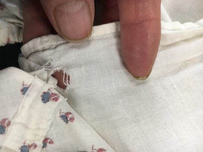 Lot 99 - A sprigged cotton morning dress, English, circa 1813