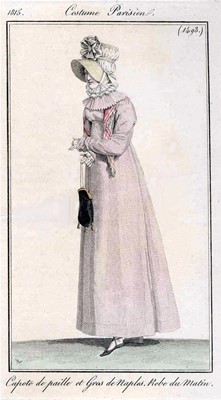 Lot 99 - A sprigged cotton morning dress, English, circa 1813