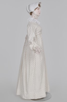 Lot 99 - A sprigged cotton morning dress, English, circa 1813