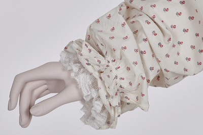 Lot 99 - A sprigged cotton morning dress, English, circa 1813