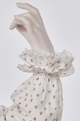 Lot 99 - A sprigged cotton morning dress, English, circa 1813