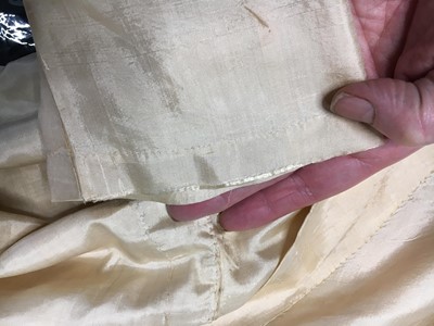 Lot 111 - A pale apricot sarsanet redingote/pelisse, French, circa 1815