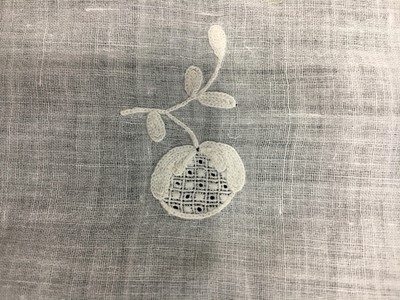Lot 32 - An embroidered white linon dress, French, 1800-1803