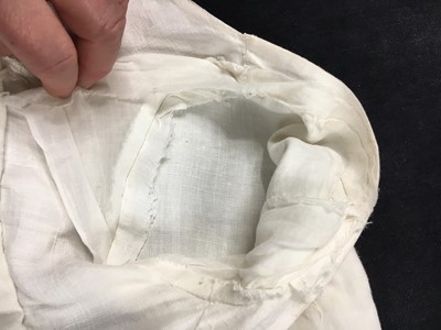 Lot 32 - An embroidered white linon dress, French, 1800-1803