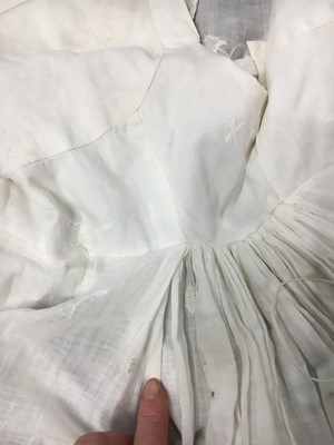 Lot 32 - An embroidered white linon dress, French, 1800-1803