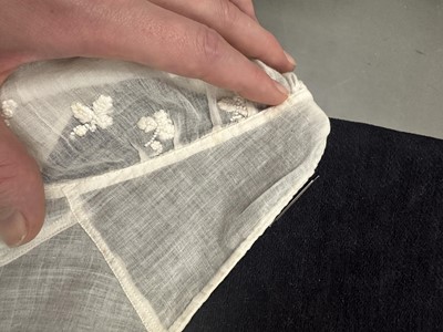 Lot 37 - A fine white muslin gown with long train, French, circa 1803