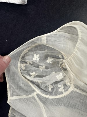 Lot 37 - A fine white muslin gown with long train, French, circa 1803