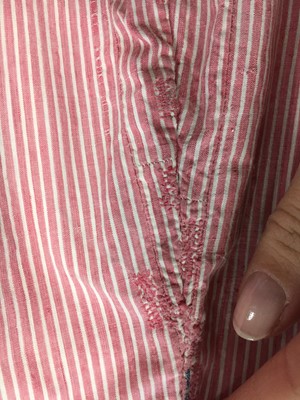 Lot 50 - A pink and white striped cotton cambric spencer and petticoat, English, circa 1807-09