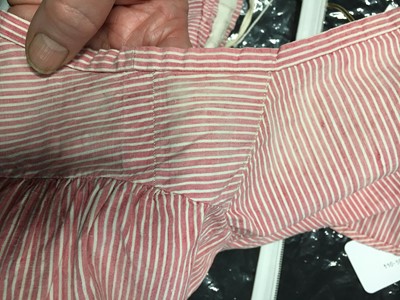 Lot 50 - A pink and white striped cotton cambric spencer and petticoat, English, circa 1807-09