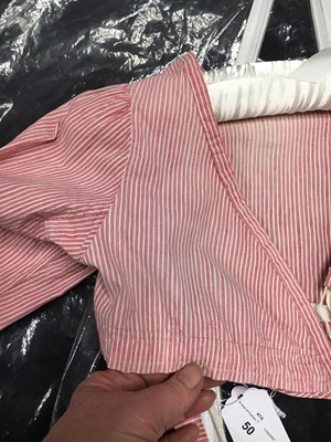 Lot 50 - A pink and white striped cotton cambric spencer and petticoat, English, circa 1807-09