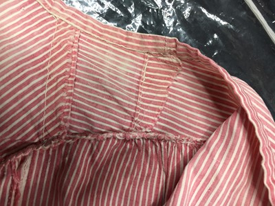 Lot 50 - A pink and white striped cotton cambric spencer and petticoat, English, circa 1807-09