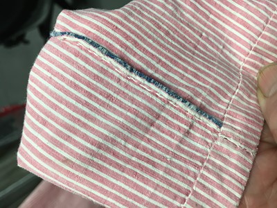Lot 50 - A pink and white striped cotton cambric spencer and petticoat, English, circa 1807-09