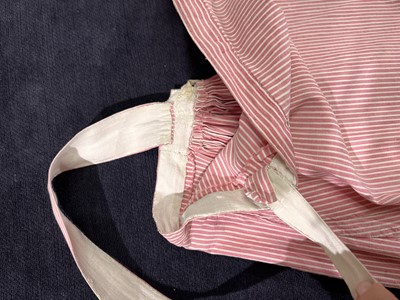 Lot 50 - A pink and white striped cotton cambric spencer and petticoat, English, circa 1807-09