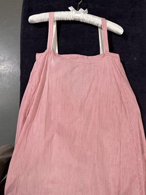 Lot 50 - A pink and white striped cotton cambric spencer and petticoat, English, circa 1807-09