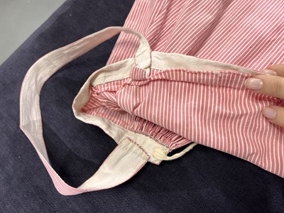 Lot 50 - A pink and white striped cotton cambric spencer and petticoat, English, circa 1807-09