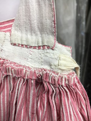 Lot 50 - A pink and white striped cotton cambric spencer and petticoat, English, circa 1807-09