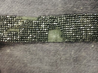 Lot 44 - A rare white bugle beaded batiste evening gown, English, circa 1805