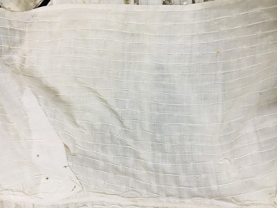 Lot 44 - A rare white bugle beaded batiste evening gown, English, circa 1805