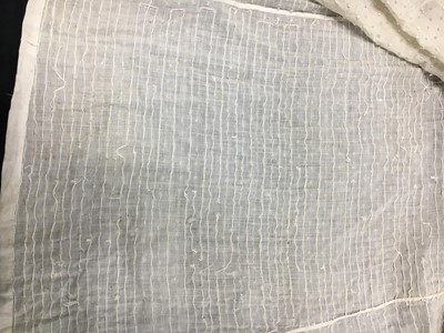 Lot 44 - A rare white bugle beaded batiste evening gown, English, circa 1805