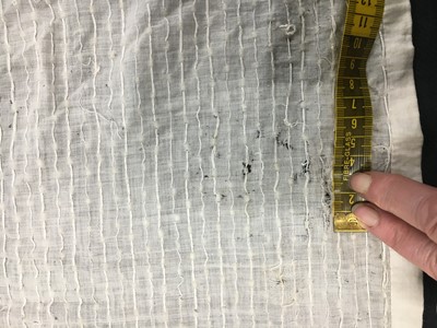 Lot 44 - A rare white bugle beaded batiste evening gown, English, circa 1805