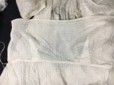 Lot 44 - A rare white bugle beaded batiste evening gown, English, circa 1805