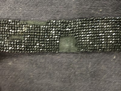 Lot 44 - A rare white bugle beaded batiste evening gown, English, circa 1805