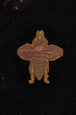 Lot 120 - A rare embroidered purple velvet court train bearing the iconography of Napoleon I
