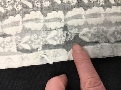 Lot 48 - A whitework embroidered muslin dress, French, circa 1806