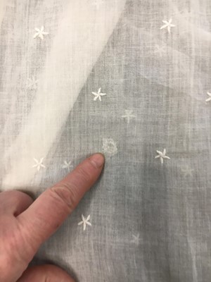 Lot 48 - A whitework embroidered muslin dress, French, circa 1806
